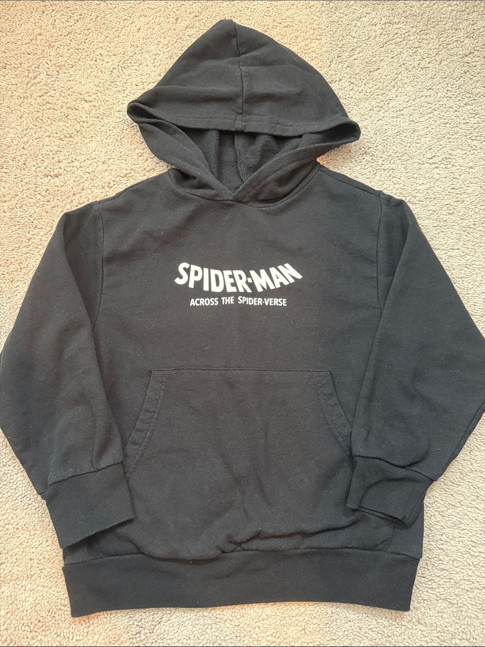 Spider-Man "Across the Spider-Verse" Kids XS Black Hoodie